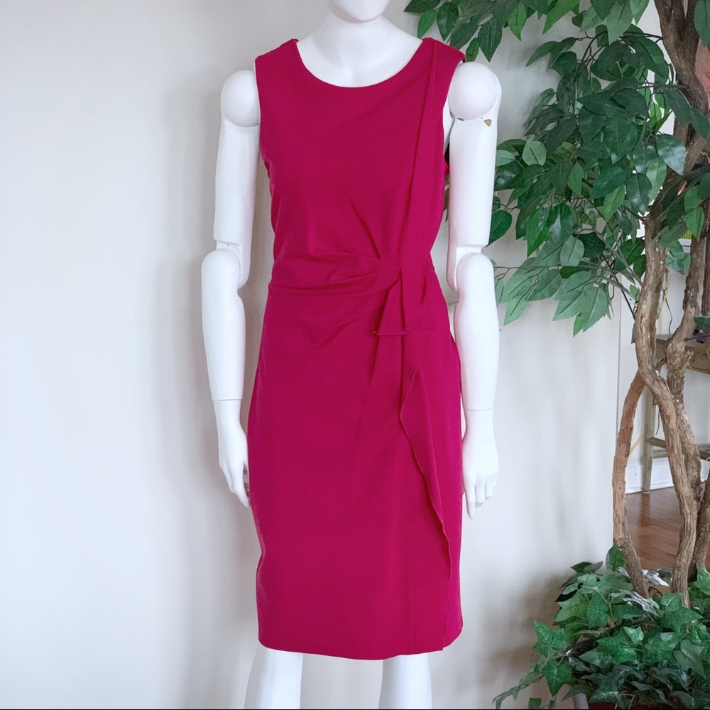 Kobi Halperin Midi Dress, Sz 8, Hibiscus
